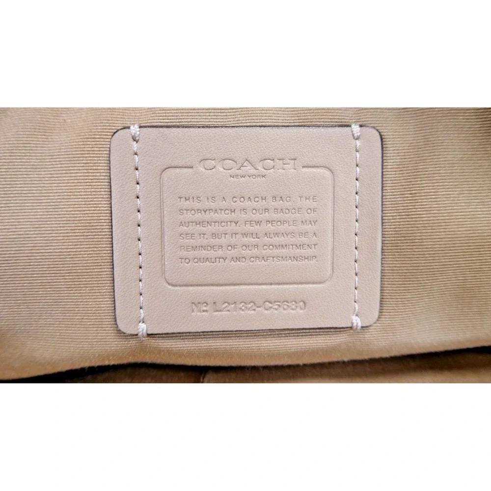 Coach C5680 Kenley Backpack in Crossgrain Leather Chalk - Used